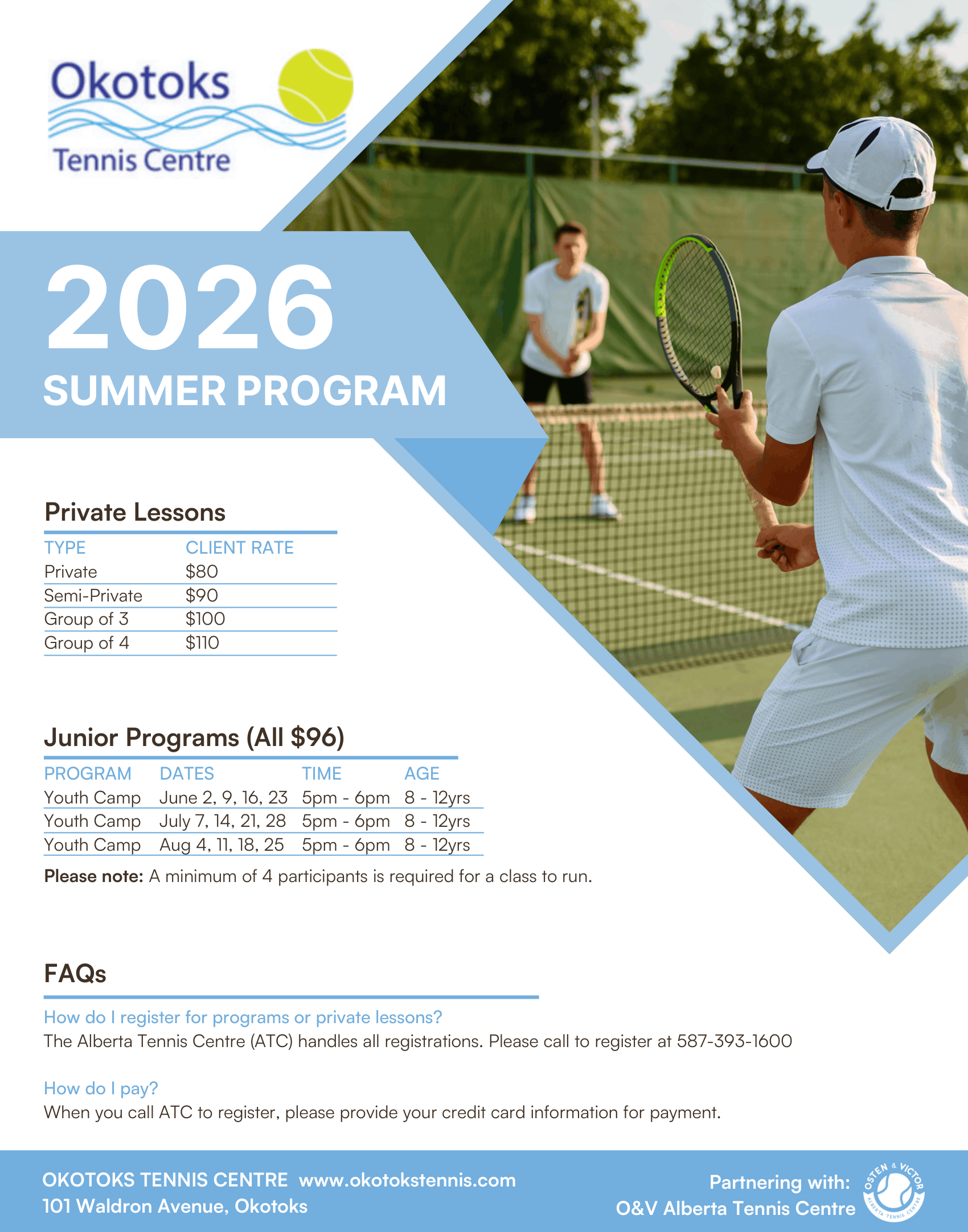 youth tennis at okotoks tennis